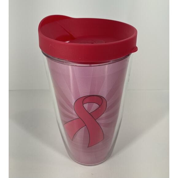 Tervis 16 oz Tumbler With Breast Cancer Awareness Ribbon Logo - Picture 2 of 9